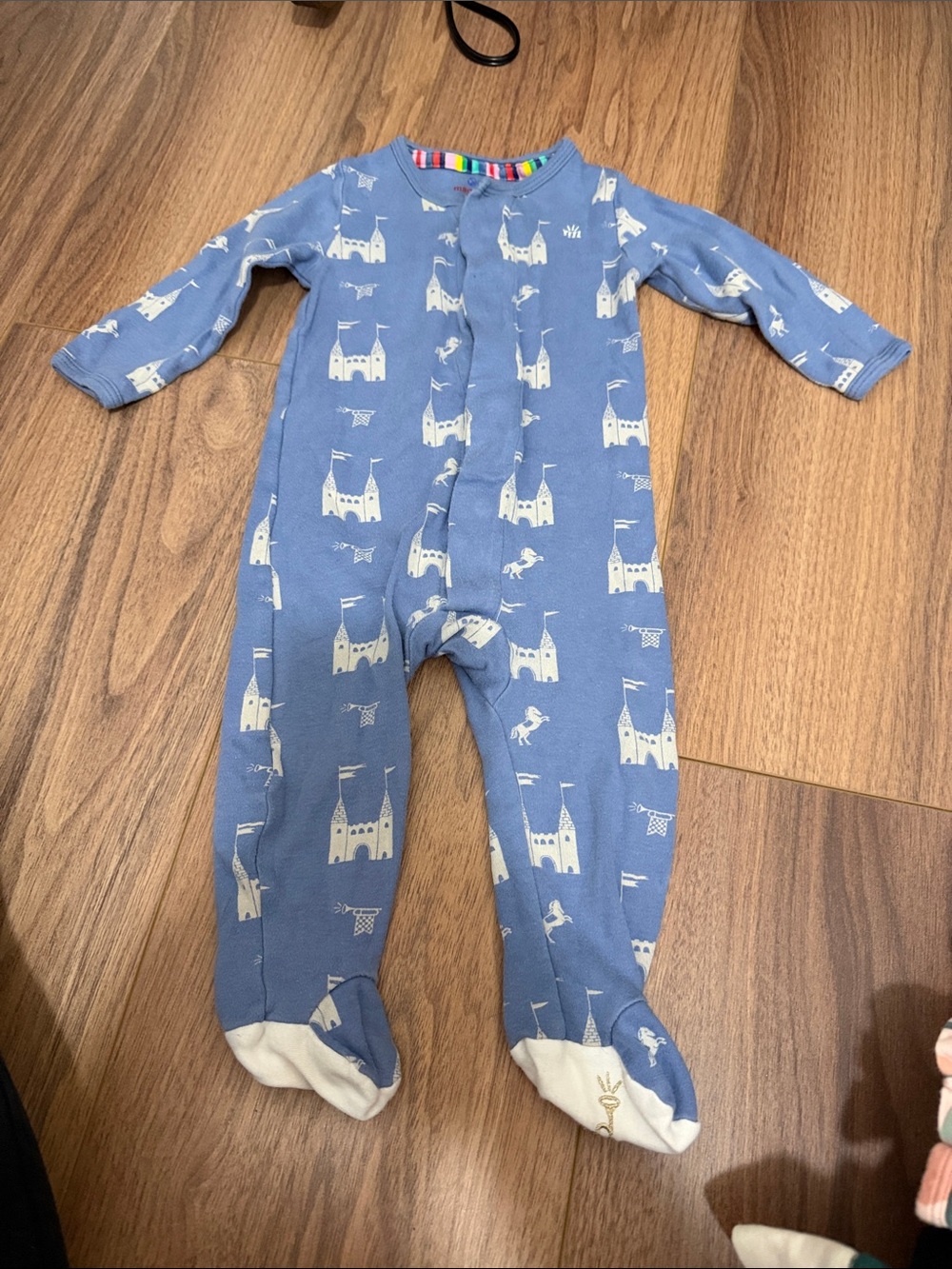 Magnetic Me Blue Castle Print Footed One-Piece - Picture 1 of 3